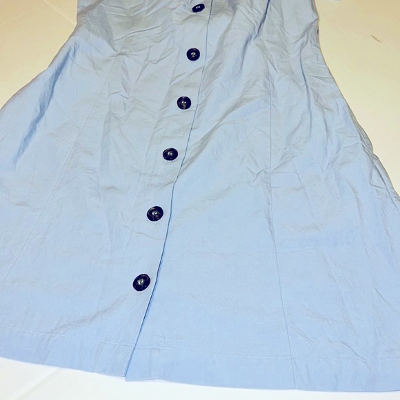 & Other Stories Mini Button Up Cotton Dress Women Size 2 Short Dress Light Blue - Picture 7 of 16